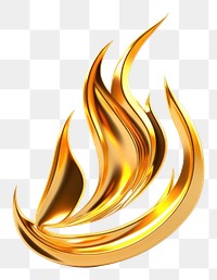 PNG Blaze fire gold shiny white background.