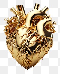 PNG Heart of cut in half gold jewelry locket.