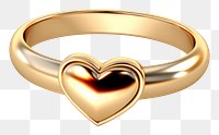 PNG Heart ring gold jewelry shiny.