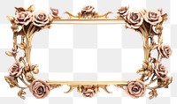PNG Luxury rose frame jewelry flower plant.