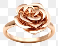 PNG Minimal rose ring jewelry gold white background.