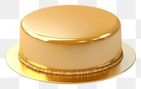 PNG Simple cake dessert gold white background.