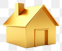 PNG Simple house icon architecture building gold.