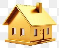 PNG Simple house icon architecture building gold.
