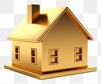 PNG Simple house icon architecture building gold.