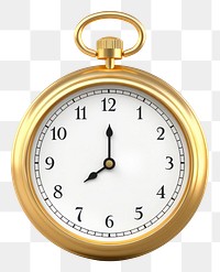 PNG Simple pocket clock locket gold white background.