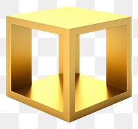 PNG Simple sqaure line icon gold furniture shiny.