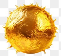 PNG Sun planet sphere shiny gold.