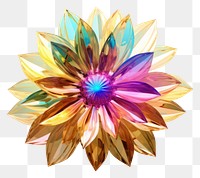 PNG Sunflower iridescent jewelry brooch dahlia.
