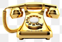 PNG Vintag phone gold white background electronics.