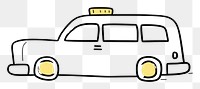 PNG Taxi vehicle sketch line.