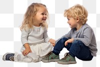 PNG Playful sibling footwear sitting child.