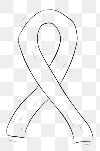 PNG Cancer ribbon sketch symbol line.