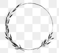 PNG Stroke outline wheat frame circle white background accessories.