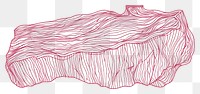 PNG  Continuous line drawing beef sketch art illustrated.