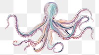 PNG  Continuous line drawing octopus animal invertebrate transparent.