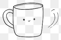 PNG Coffee cup sketch drink line.