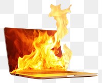 PNG Computer bonfire laptop electronics.