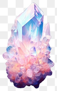 PNG Crystal stone mineral quartz illuminated.
