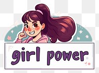 PNG  Girl sticker publication technology.