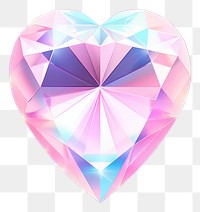 PNG Heart neon diamond gemstone jewelry illuminated.