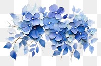 PNG Abstract blue hydrangea bush ripped paper art pattern flower.
