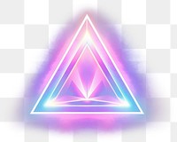 PNG Neon Triangle symbol triangle purple light.