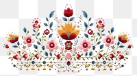 PNG  Crown in embroidery style pattern art accessories.