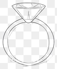 PNG Ring diamond jewelry sketch line.