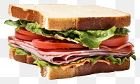 PNG Sandwich with cut in half sandwich bread lunch.