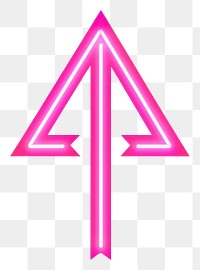 PNG  Pink arrow neon symbol purple. AI generated Image by rawpixel.