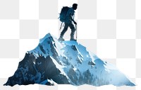 PNG Climber mountain silhouette recreation.