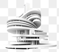 PNG  Building architecture diagram white.