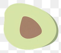 PNG Avocado minimalist form food white background freshness.