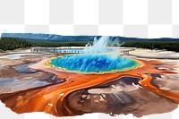 PNG  Grand Prismatic Spring outdoors yellowstone national park tranquility.