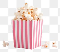 PNG  Popcorn snack food pink. AI generated Image by rawpixel.
