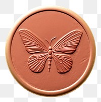 PNG  Seal Wax Stamp butterflys locket white background accessories.