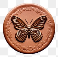 PNG  Seal Wax Stamp butterflys white background confectionery accessories.
