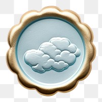 PNG  Seal Wax Stamp cloud jewelry white background accessories.