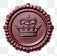 PNG  Seal Wax Stamp crown jewelry craft white background.