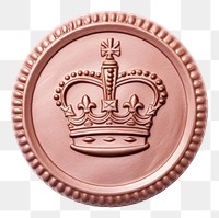 PNG  Seal Wax Stamp crown jewelry locket white background.