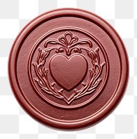 PNG  Seal Wax Stamp heart inside circle white background accessories accessory.