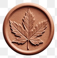 PNG  Seal Wax Stamp leaf craft plant white background.