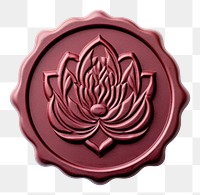 PNG  Seal Wax Stamp lotus white background creativity freshness.
