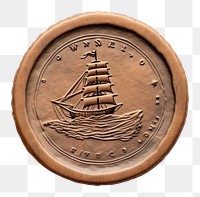PNG  Seal Wax Stamp ship bronze craft money.