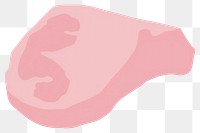 PNG Pork steak minimalist form white background cartoon drawing.