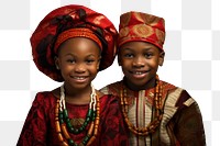 PNG  Nigerian kids tradition necklace portrait.