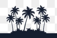 PNG  Palm retro tree silhouette outdoors.
