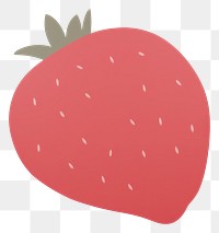PNG Strawberry minimalist form strawberry fruit plant.