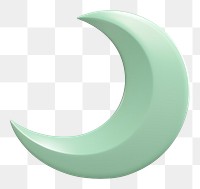 PNG Crescent moon green astronomy outdoors.